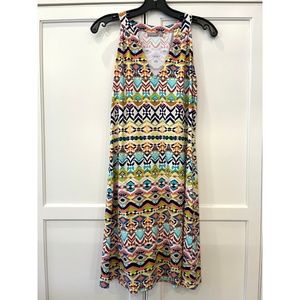 ELLIE KAI Colorful Geometric Print Dress